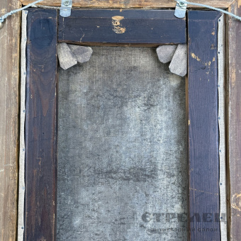 фото — картина в раме  «рыбачья избушка». п. цигус, кон. 19 — нач. 20 в. 
